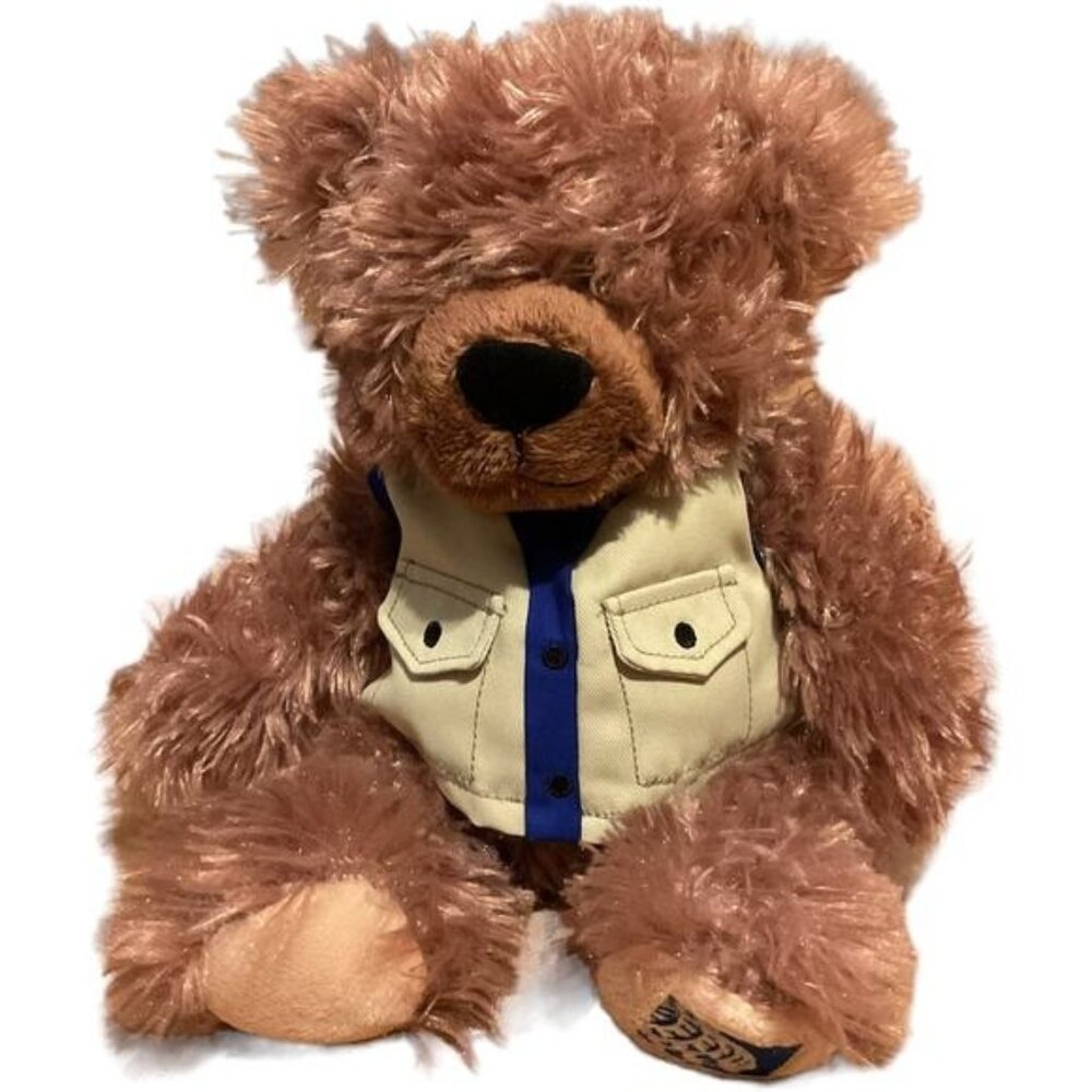 United Airlines Build-A-Bear Workshop Teddy Bear With Vest 12" Plush Polyester F